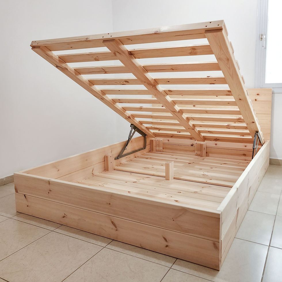 Open storage bed