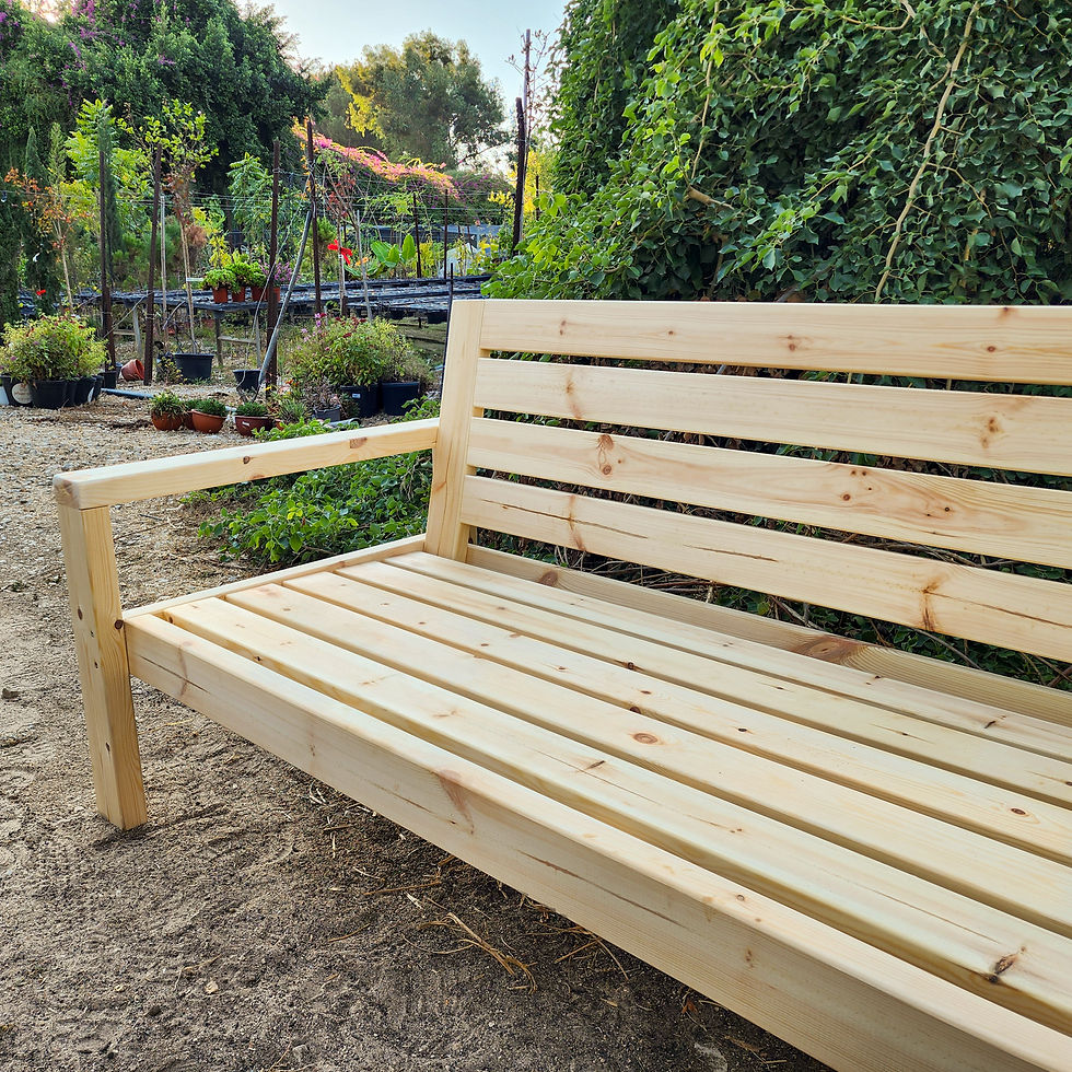 Bench seating area