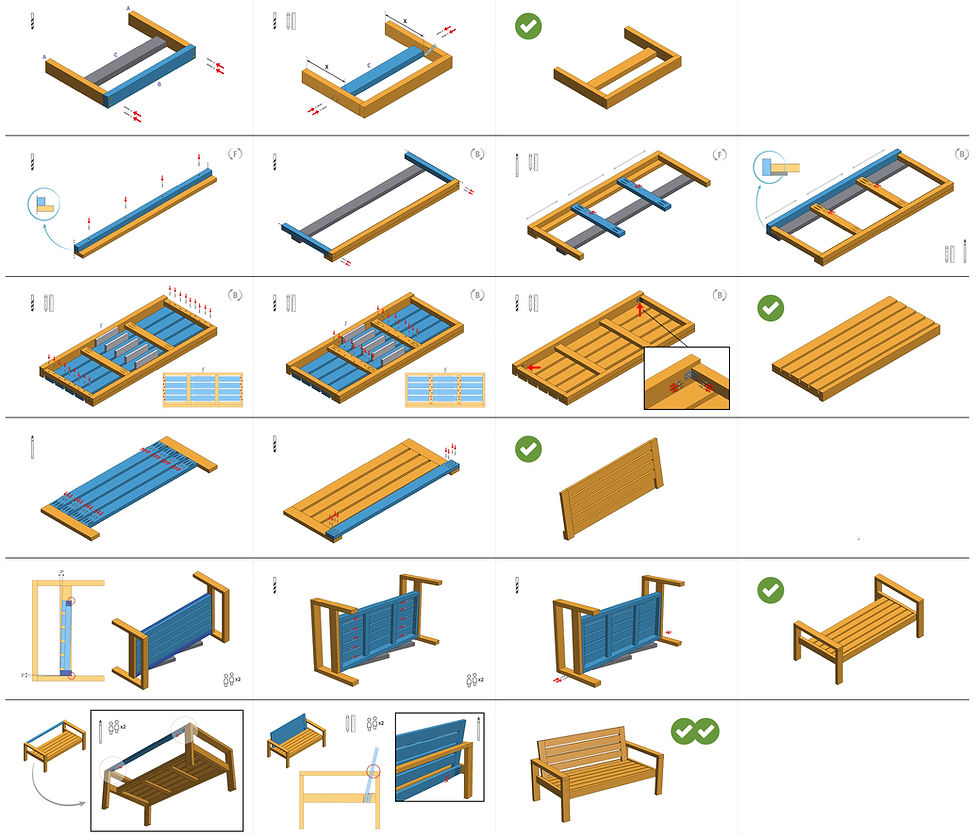Seating area assembly instructions