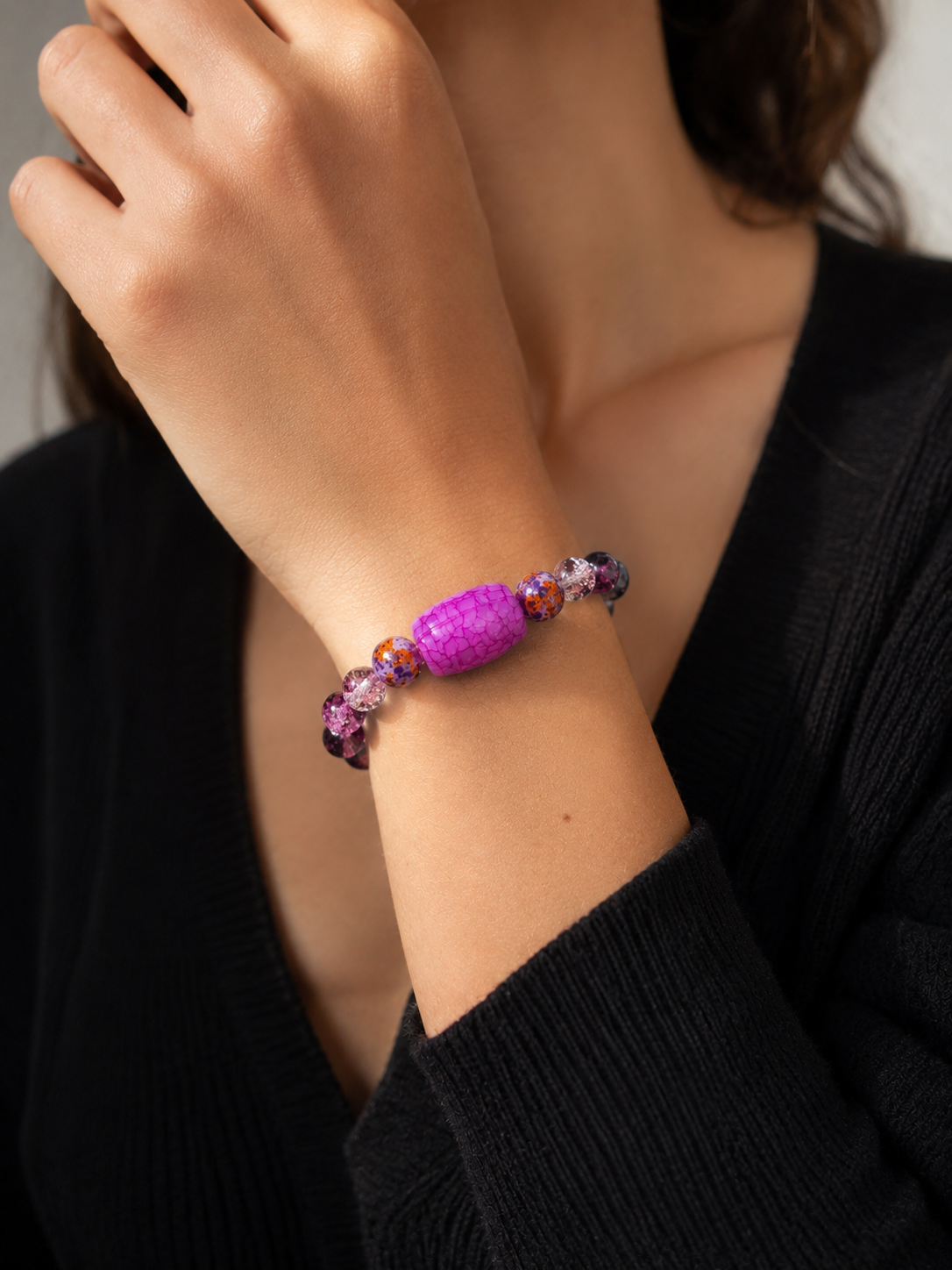 Bracelet Éclat Violet – Élégance et Originalité