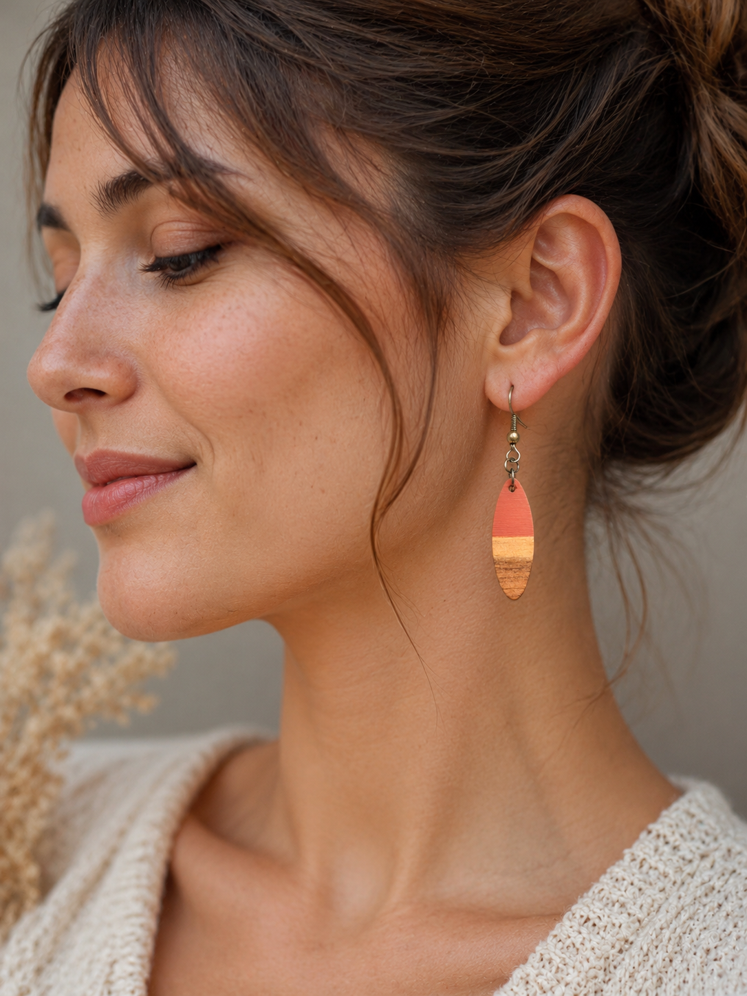 Boucles d'oreilles Bois & Couleurs Nature