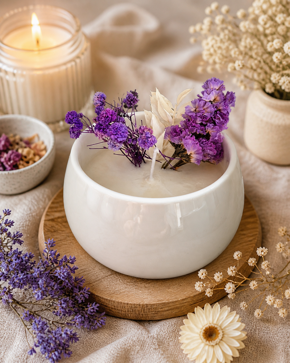 🌸 Fiche Produit – Bougie Parfumée Violette
