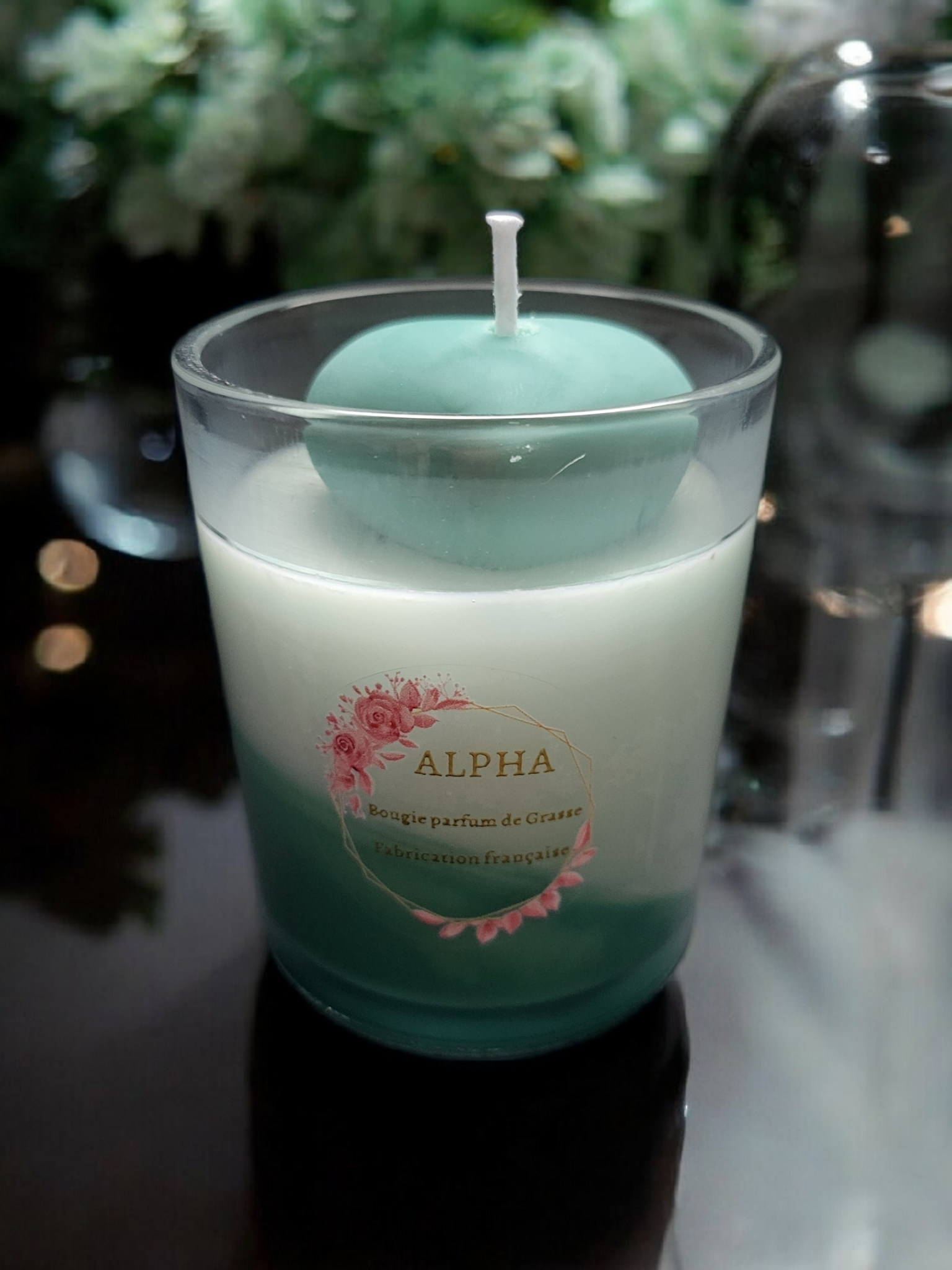 🌿 Bougie artisanale Sérénité – Parfum de Grasse – Cire végétale de soja