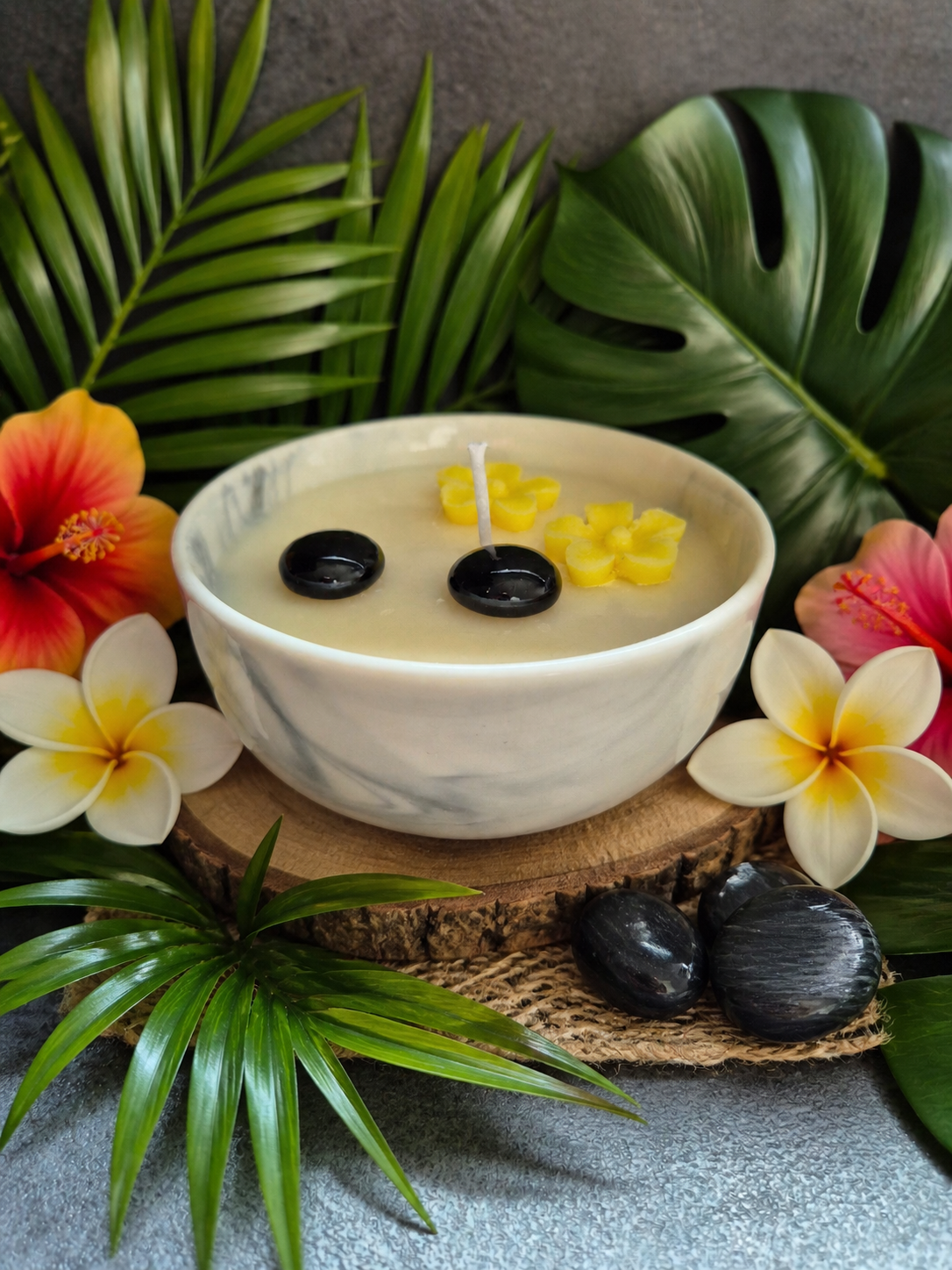 🌴 Fiche Produit – Bougie Parfumée Monoï Pêche