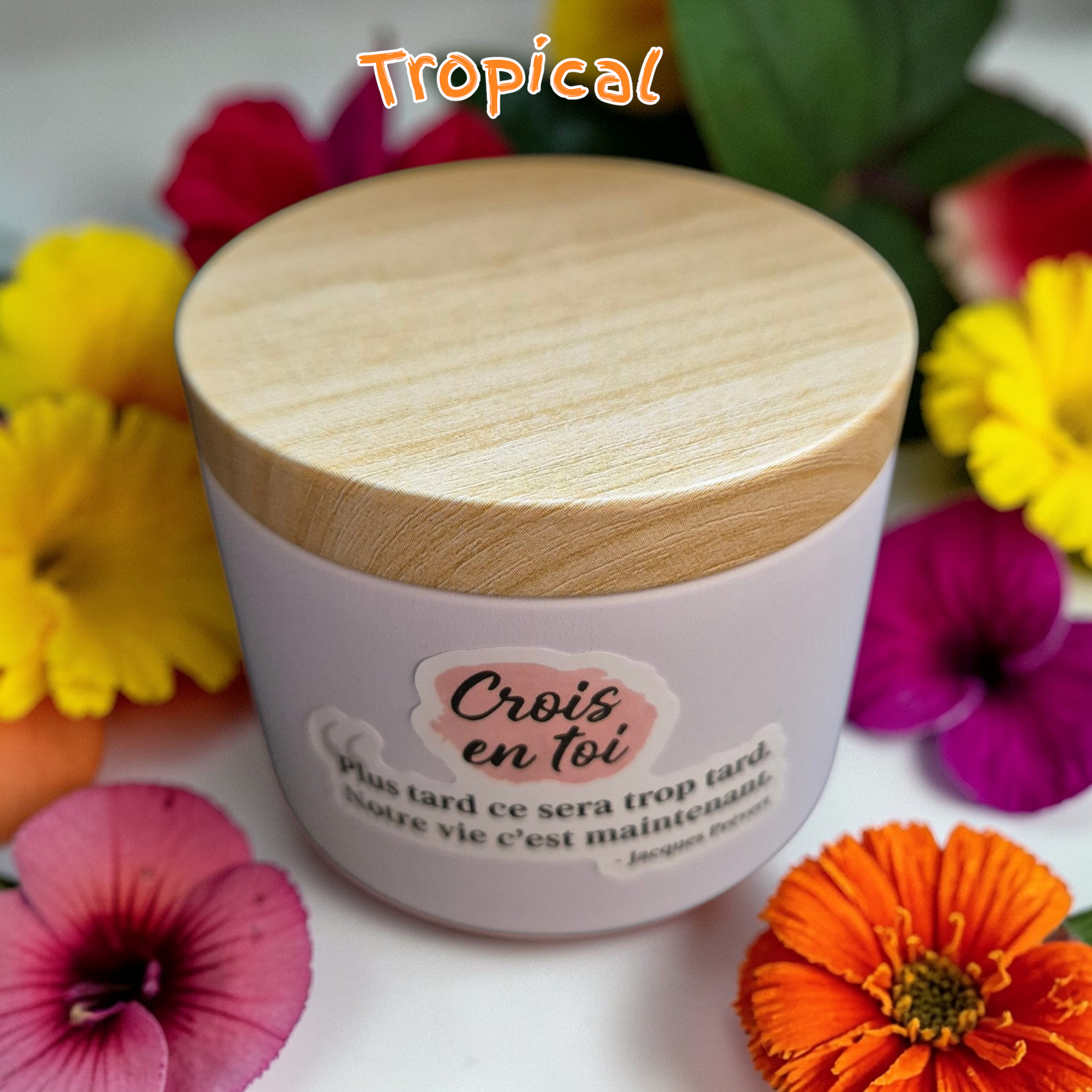 🌺 Bougie parfumée – Tropical