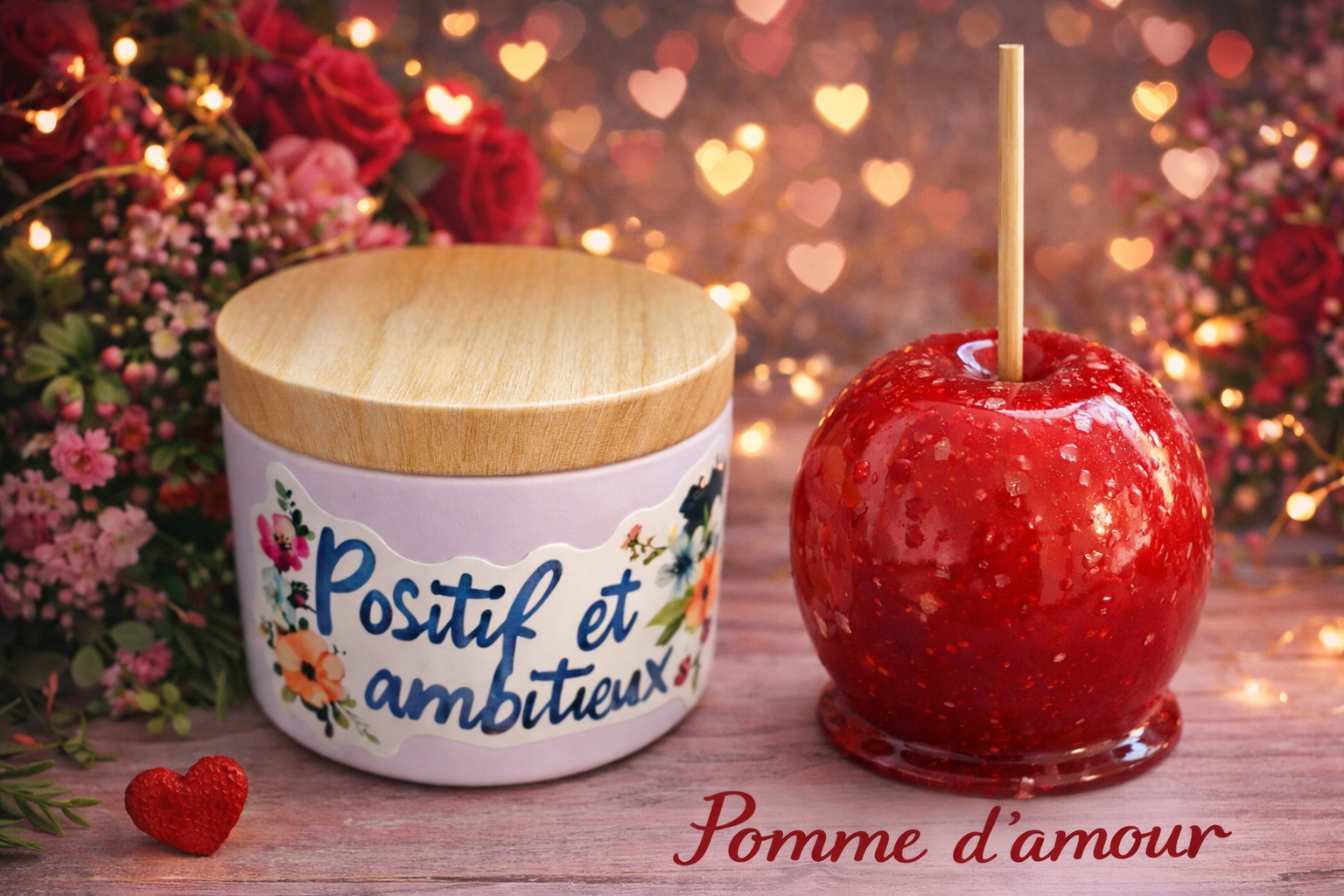 🍎 Bougie parfumée – Pomme d’amour