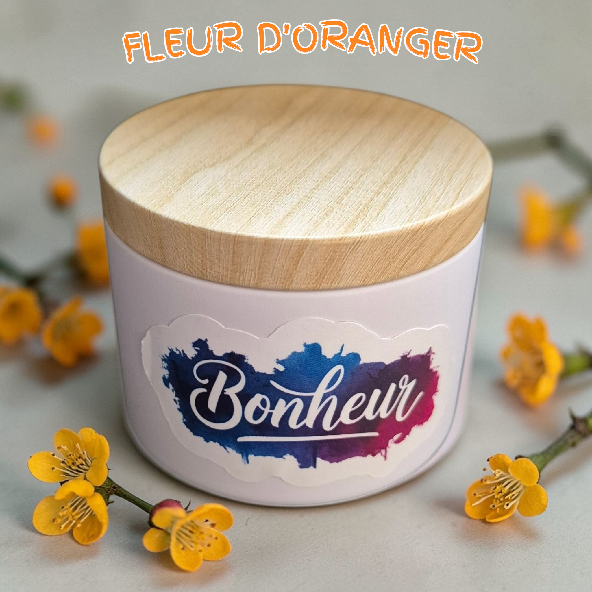🍊 Bougie parfumée – Fleur d’Oranger