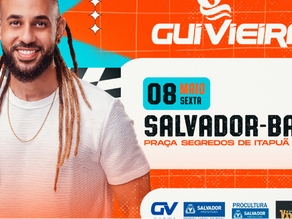 Gui Vieira faz show em Salvador nesta sexta (8 de maio) na Praça Segredos de Itapuã