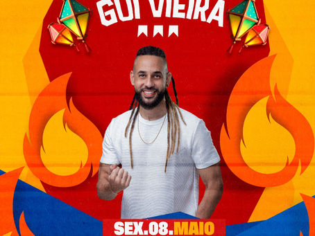 Gui Vieira se apresenta amanhã (8 de maio) em Salvador no “Circuito Musical 2026” na Praça Segredos de Itapuã