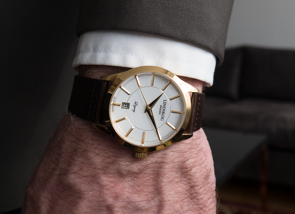 Thumbnail: Brown Vintage Leather Band - Stainless Steel or Gold Clasp