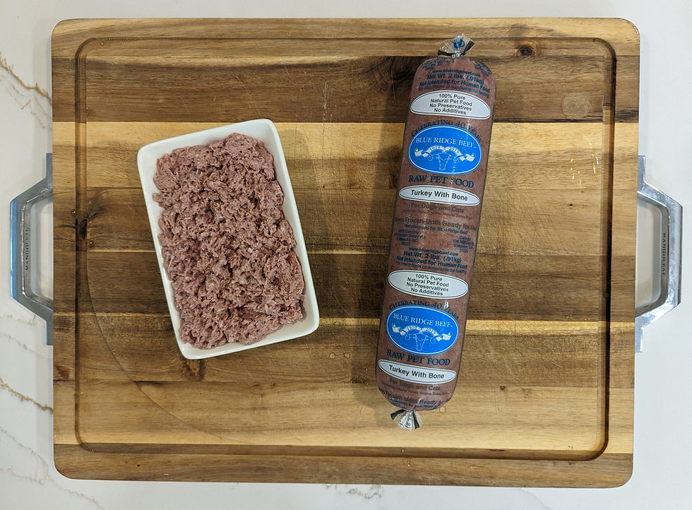 Blue Ridge Beef Turkey w/Bone Raw Dog Express