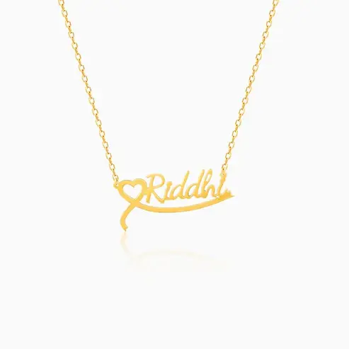 Best gift ideas - Golden Personalised Name Heart Necklace