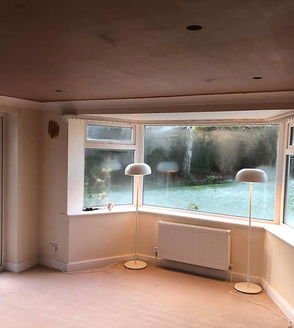 Living room plastered