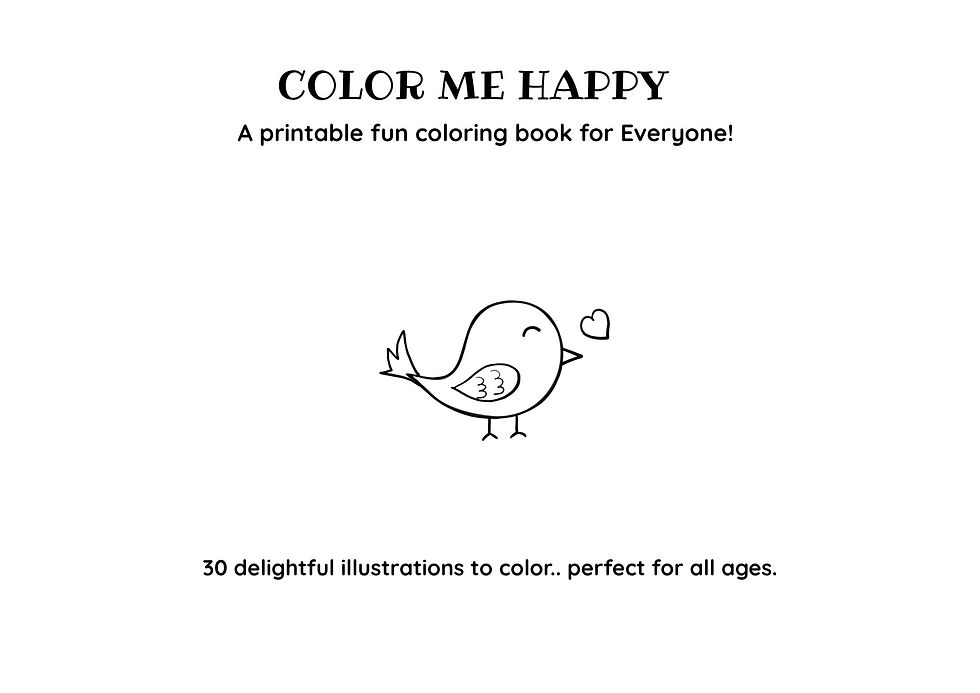 Thumbnail: Digital Printable Coloring Book