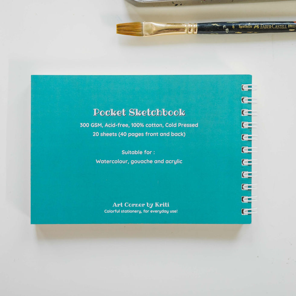 Thumbnail: Floral Pocket Sketchbook - 300 GSM