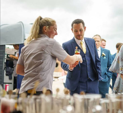 Mobile bar at Pim hill Barn