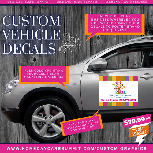 Custom Vehicle Decals Home Daycare Summit