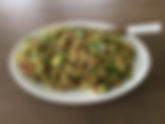 Curried chickpea-avocado salad with pomegranate seeds