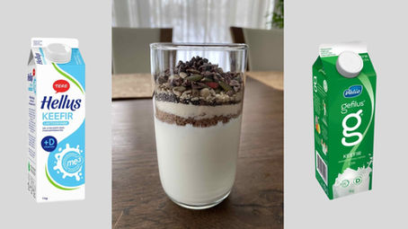 A Simple Gut-Loving Breakfast or Snack: Kefir with Seeds, Berries, and Cacao Nibs