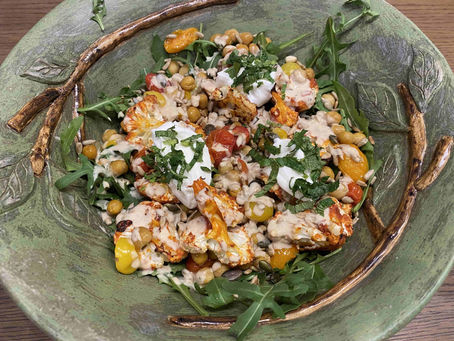 Cauliflower and chickpea salad