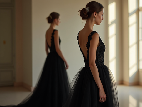 Osez l'élégance avec une robe nuptiale noire élégante