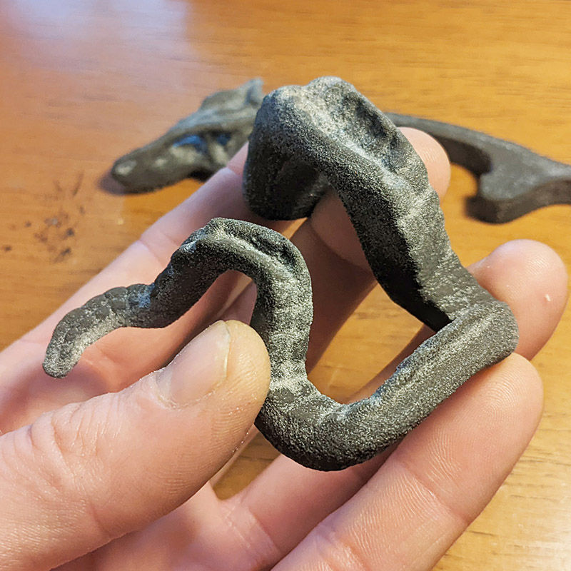 Bronze part after the debind process