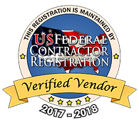 US Federal Contractor Registration Verified Vendor Badge
