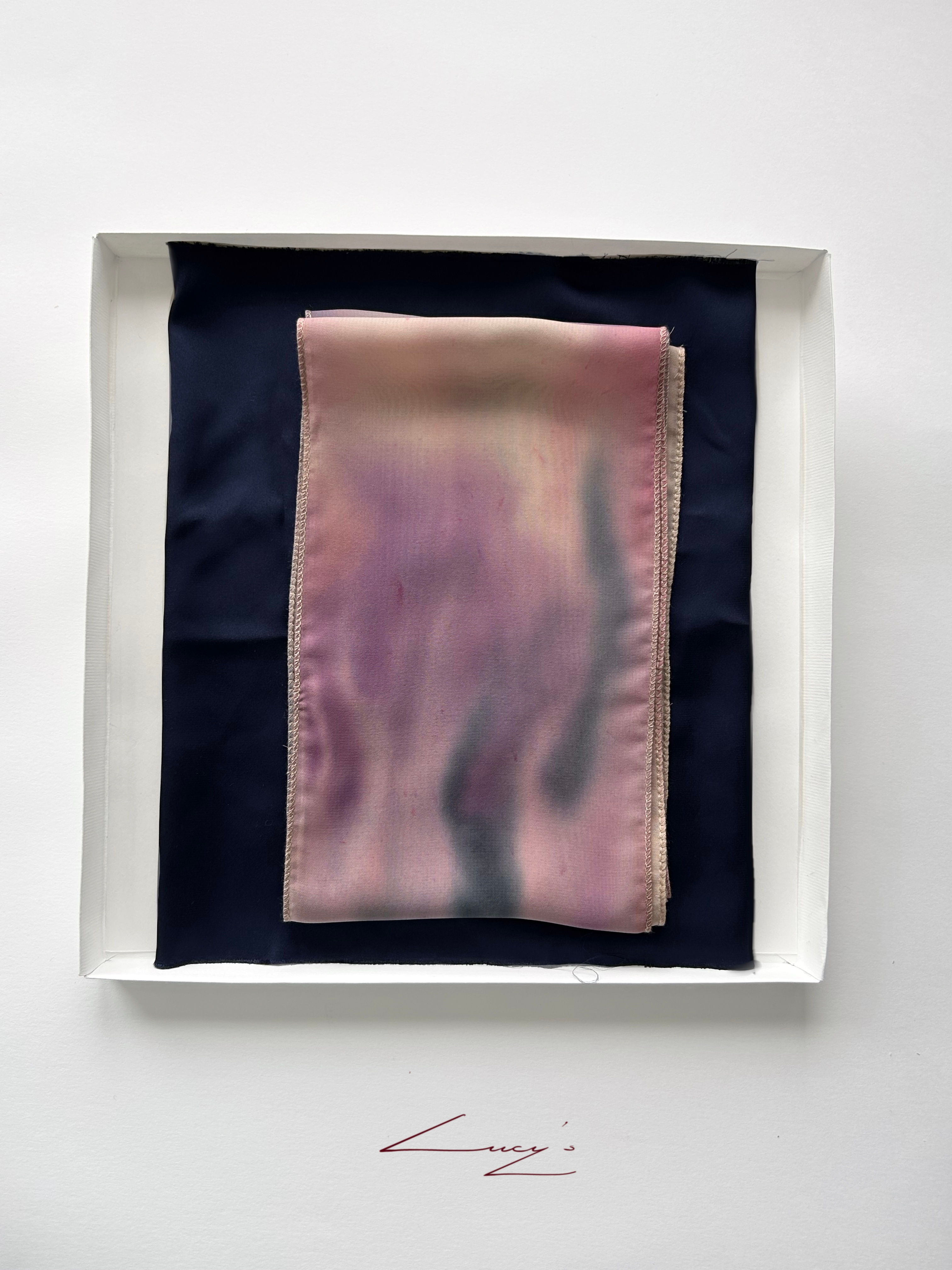 Violet Bloom Chiffon skinny scarf 