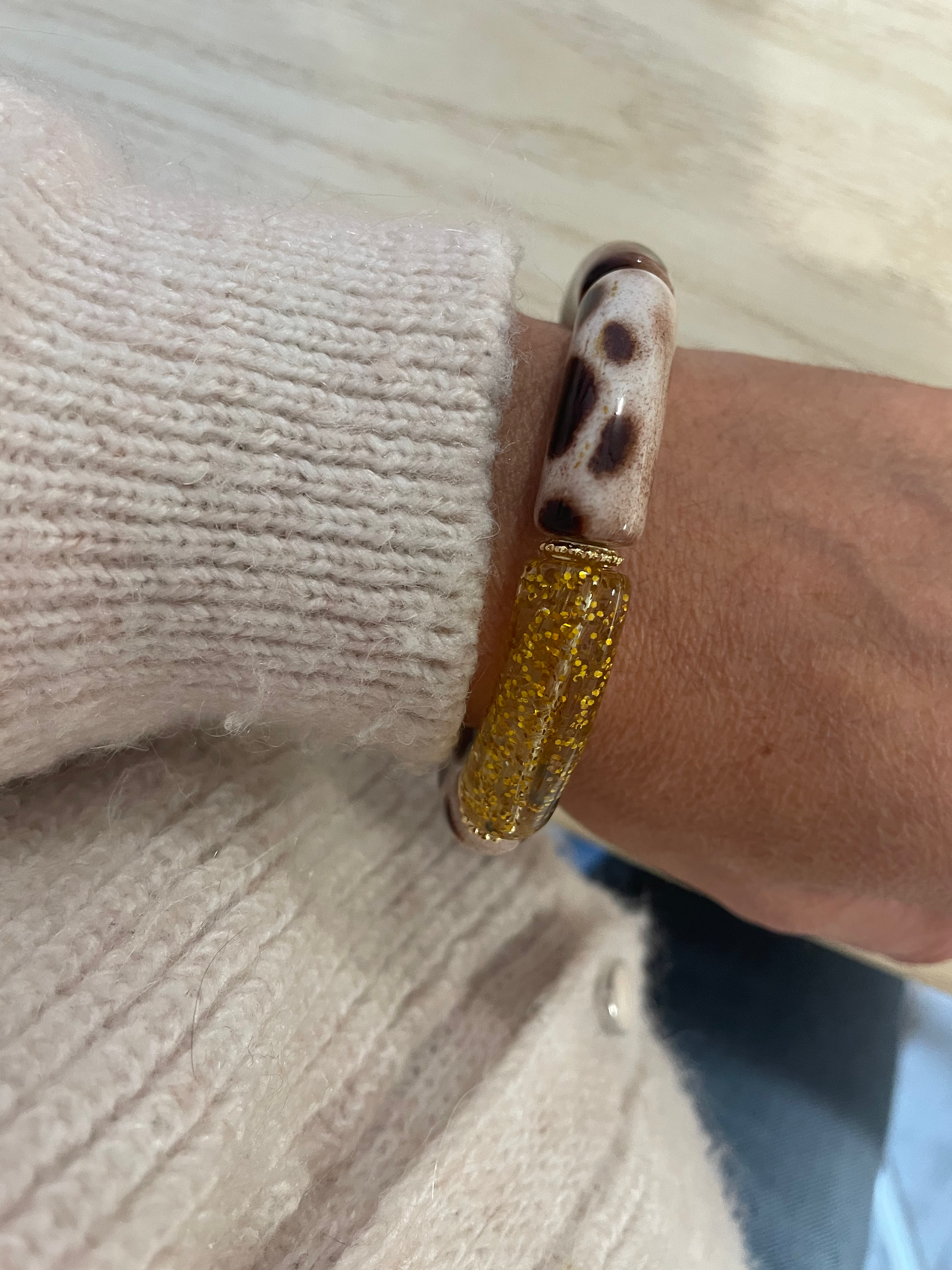 Mila or guépard , bracelet 