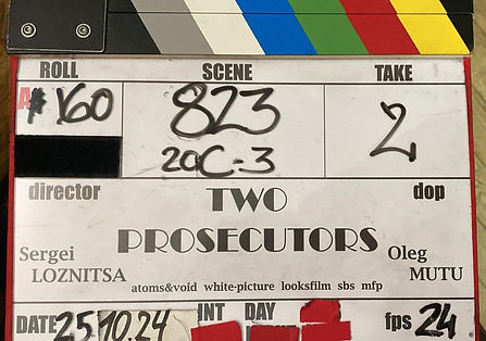 Clapperboard of Two Prosecutors, the upcoming film by Sergei Loznitsa