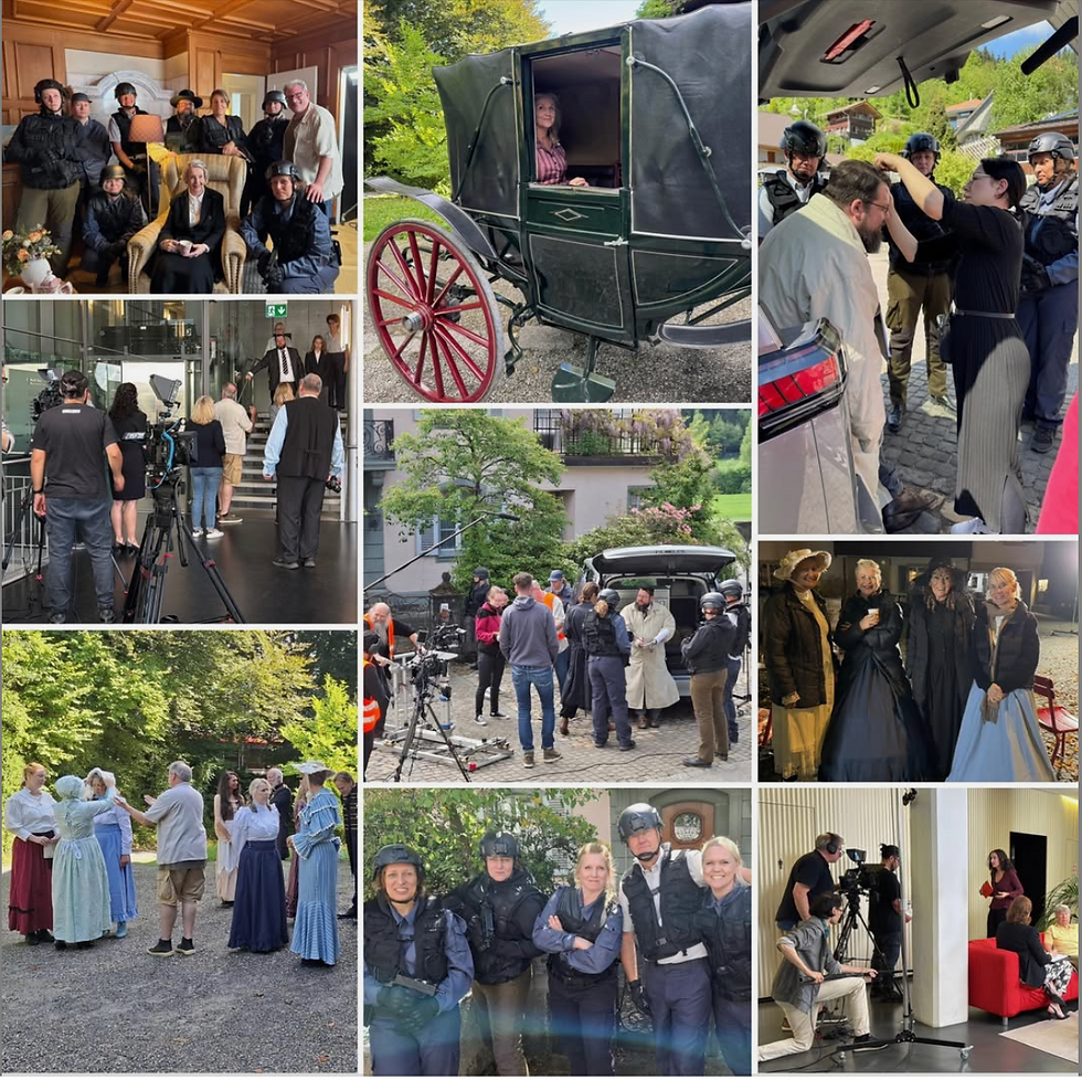 Behind-the-Scenes-Dreharbeiten für eine neue Mysteryserie.