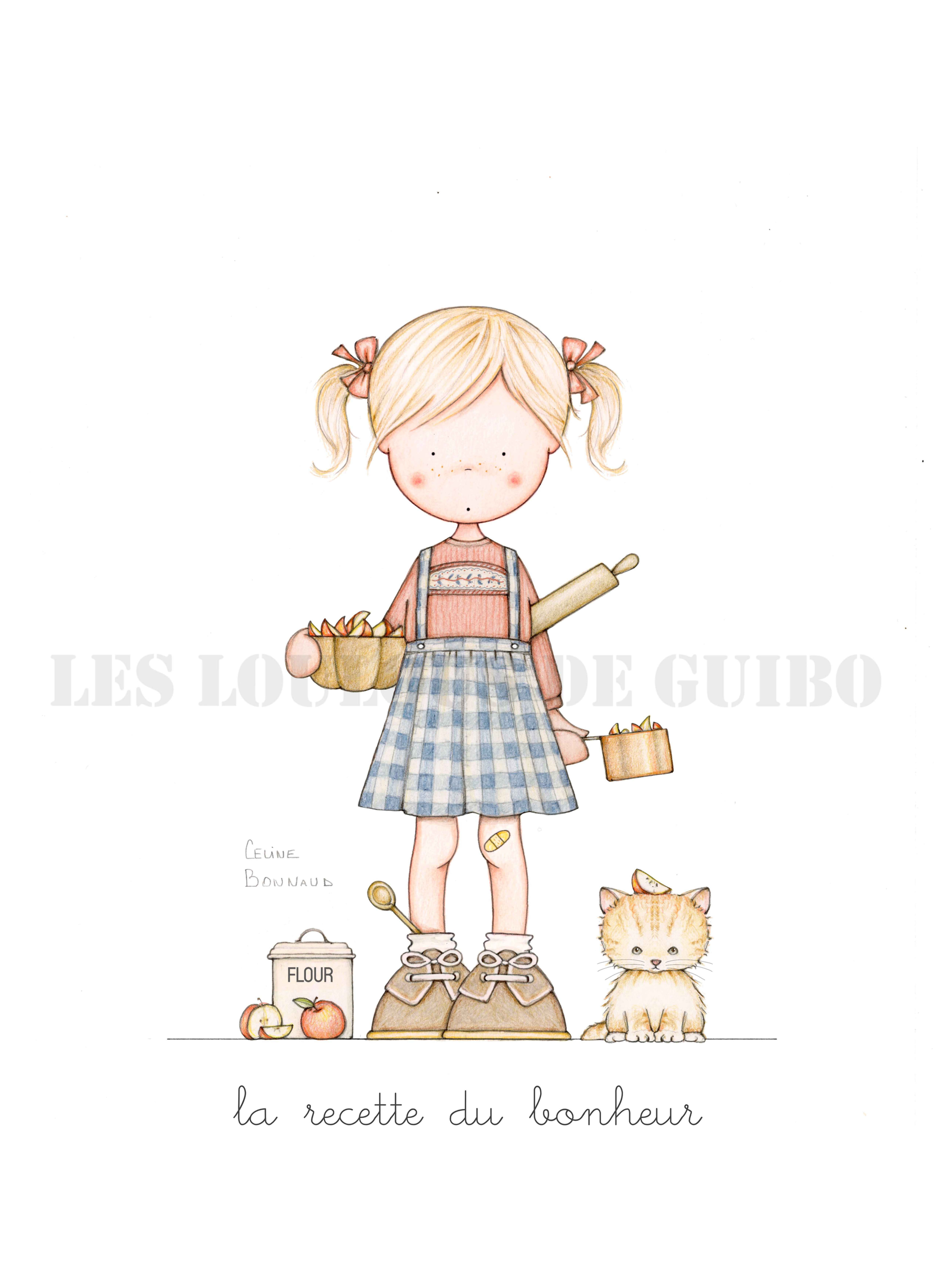 Grande carte "La recette du bonheur"