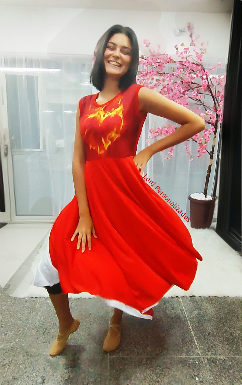 Vestido Revelação | Coração em Chamas