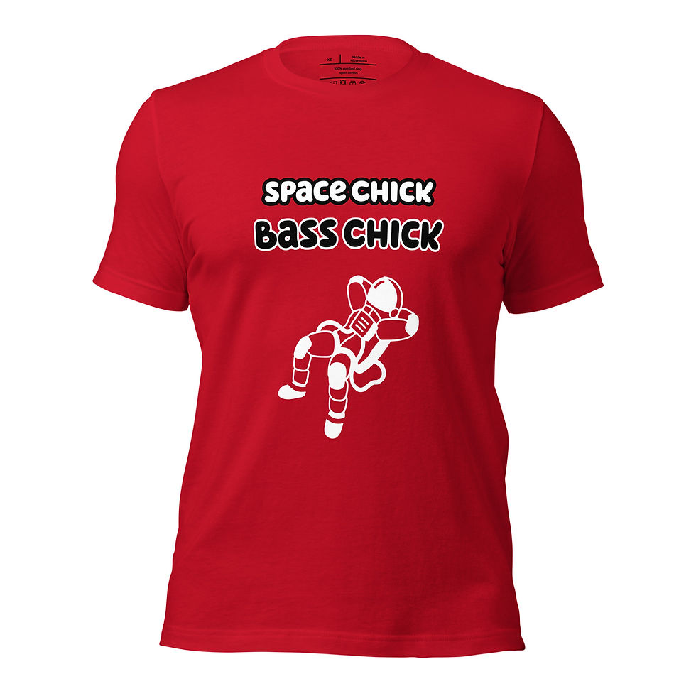 Miniatura: Spacechick Basschick T-shirt