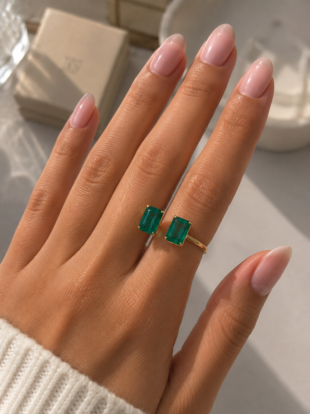 Dual Emerald EC ring