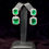 Thumbnail: 20 Carat Emerald Dangle Earrings With Halo Diamonds
