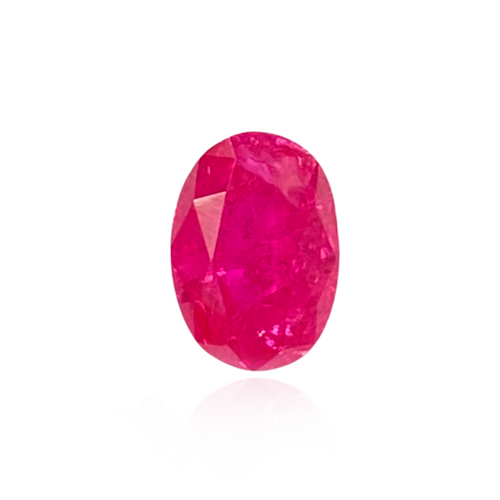 No Heat Ruby Oval 0.81 CT | Precious Pebbles Inc