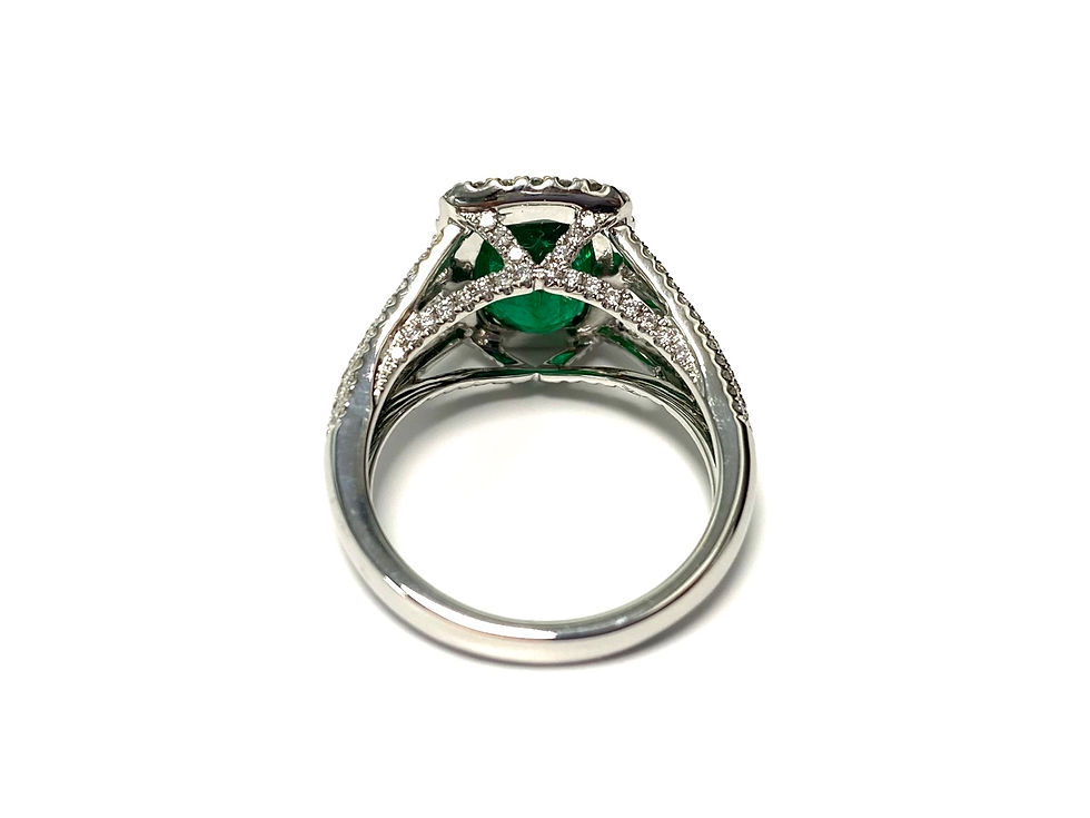 Thumbnail: Emerald Cushion Ring 3.10 cts