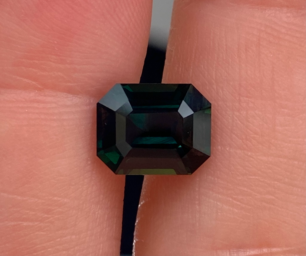 Thumbnail: No Heat Green Sapphire Emerald-Cut 3.06 CT