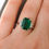 Thumbnail: 3.8 Carat Emerald Three Stone Ring