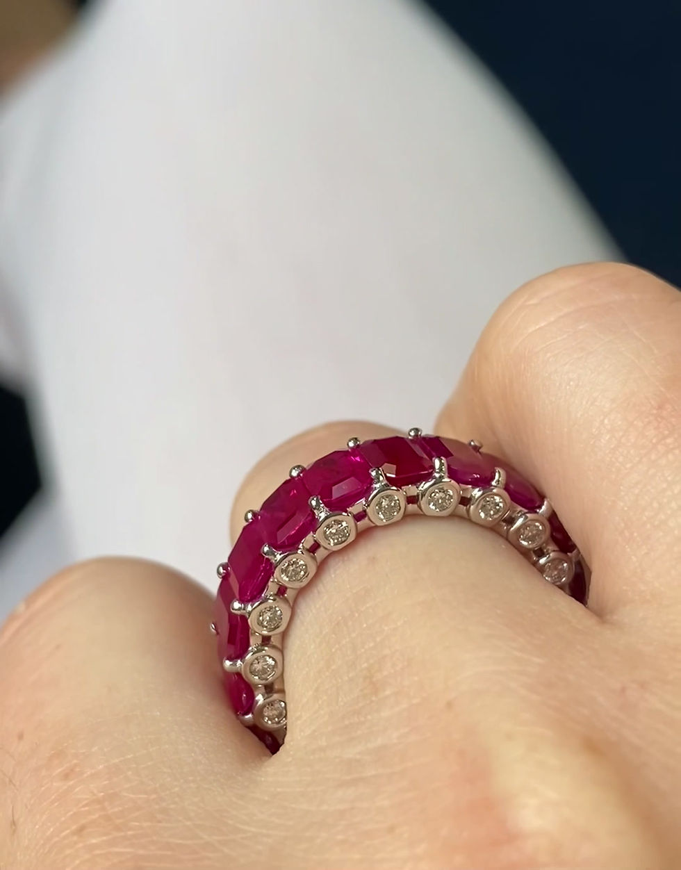 Thumbnail: Burma Ruby Eternity Band 10.30 Cts