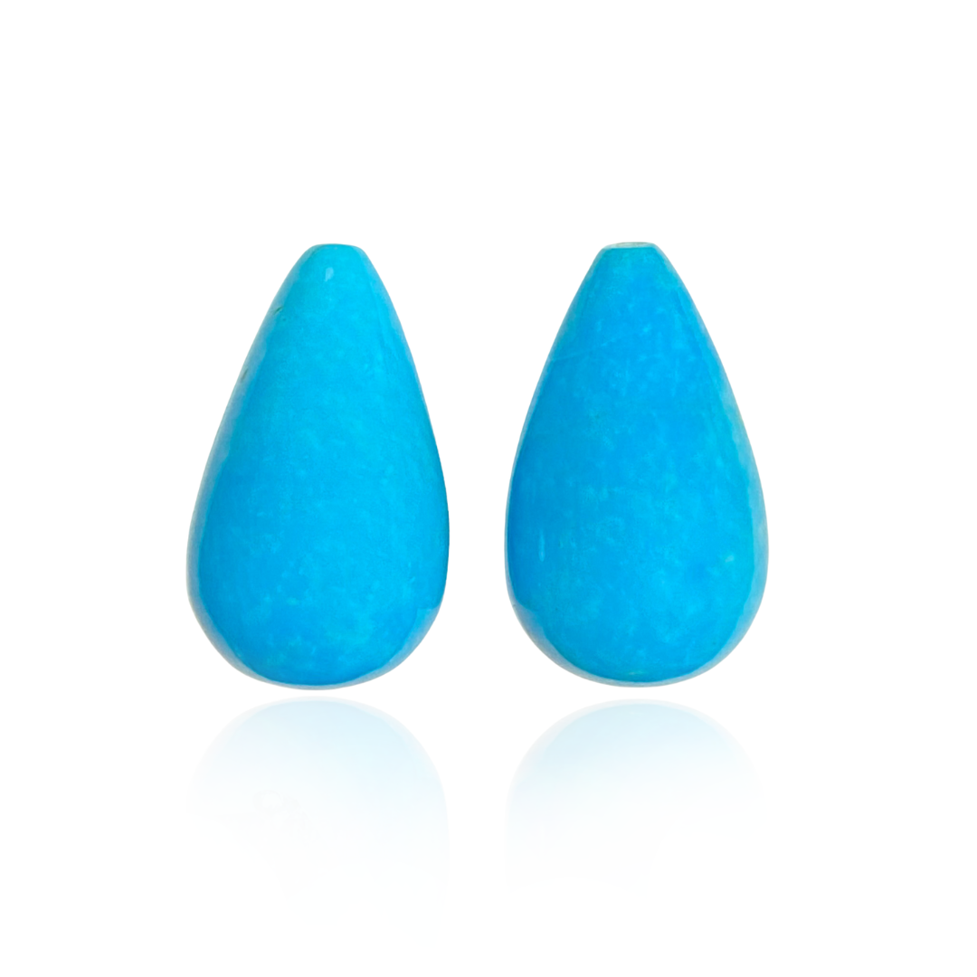 Turquoise Drop Pair 34.69 CT