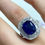 Thumbnail: Ceylon Sapphire Cushion Ring 6.03 cts
