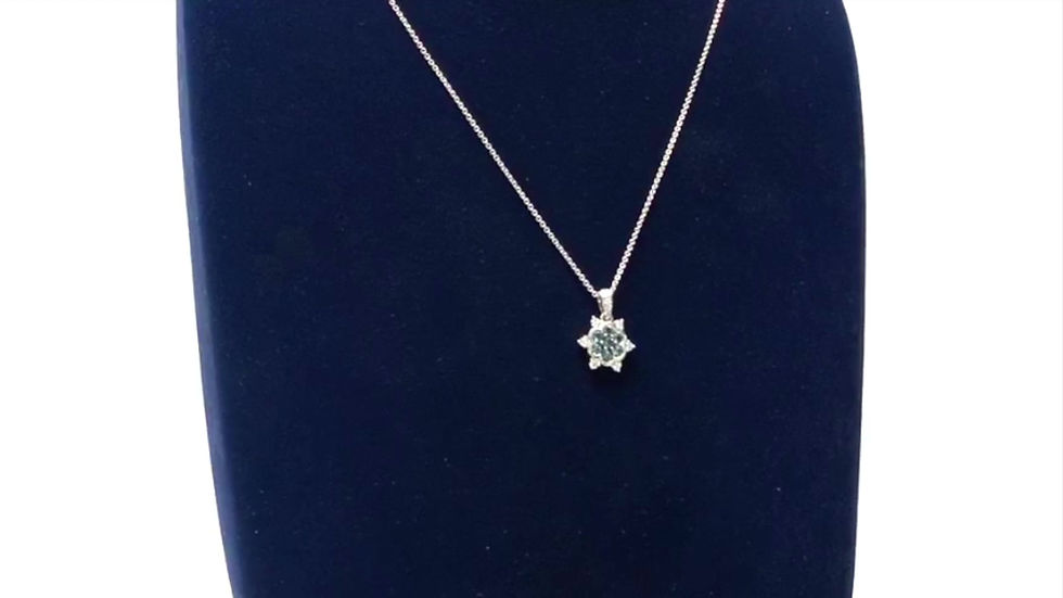 Thumbnail: Alexandrite and Diamond Pendant 0.34 cts