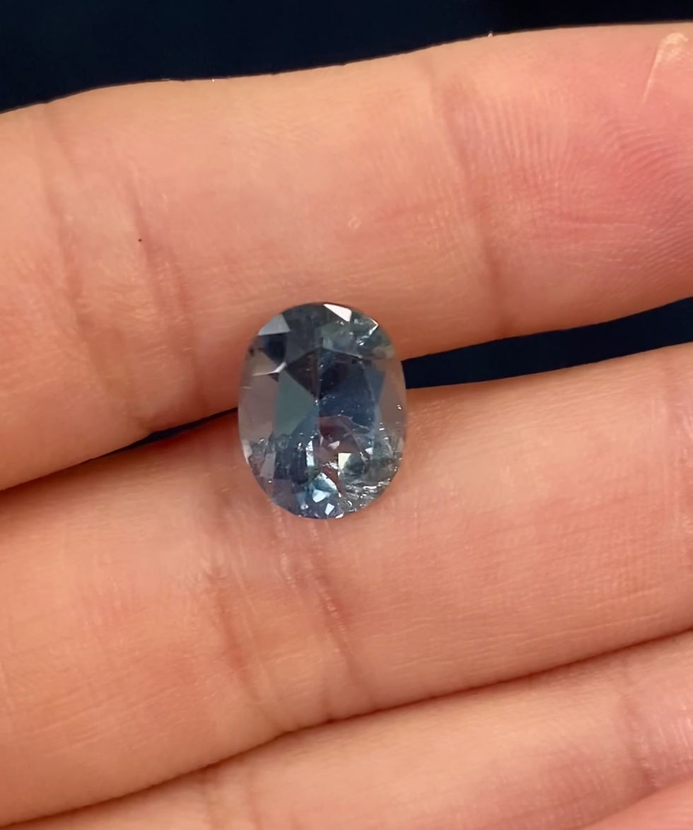 Thumbnail: No Heat Montana Sapphire Oval 4.04 Cts