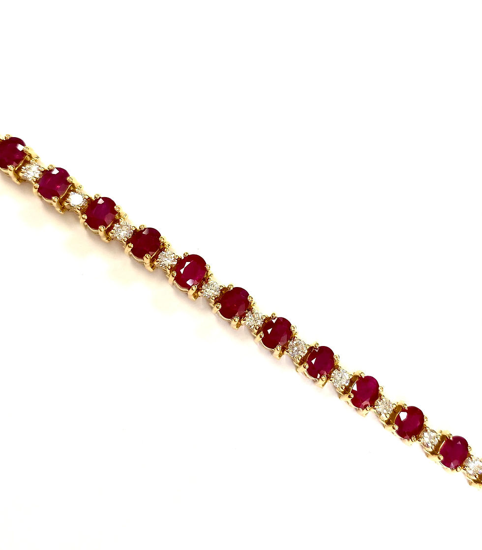 Thumbnail: Ruby Oval Bracelet 6.8 CT