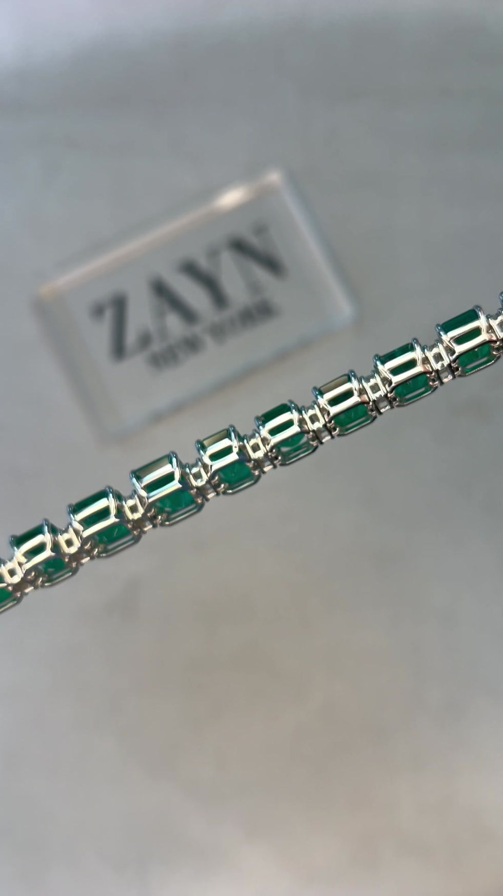 Thumbnail: 57 Carat Emerald Bracelet in Platinum
