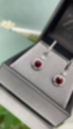 Thumbnail: Ruby Round Earrings 1.42 CT
