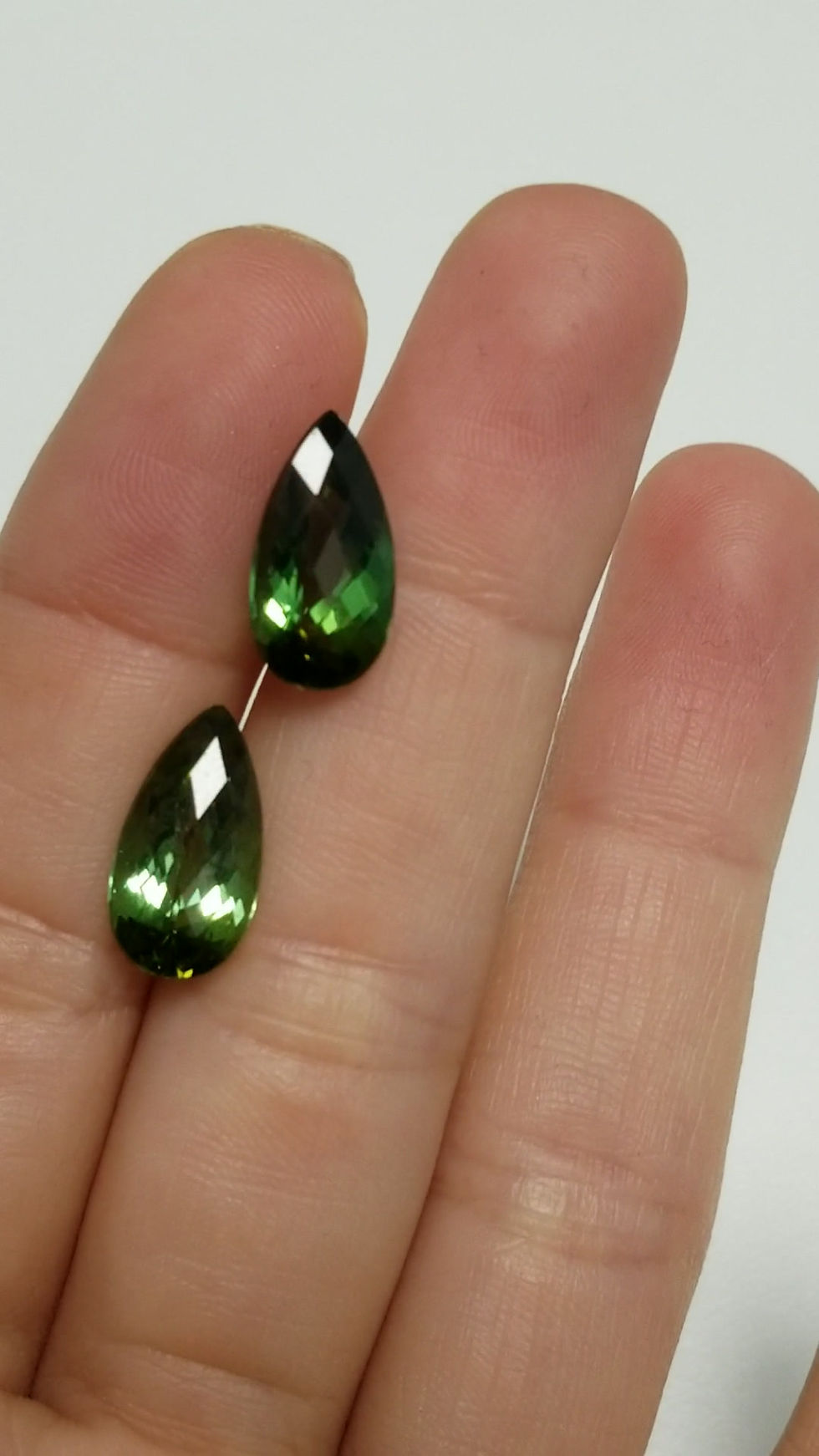 Thumbnail: Tourmaline Pear Pair 7.91 cts