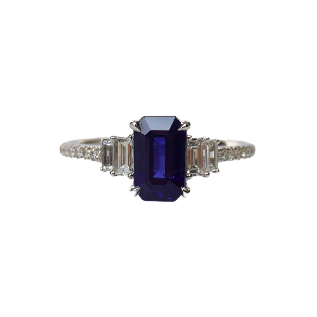 1.8 Carat Sapphire Five Stone Ring